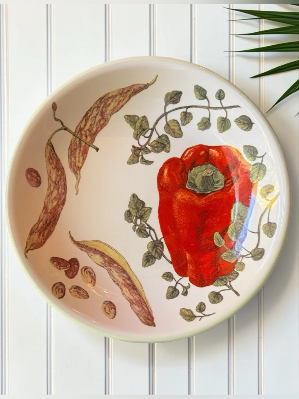 Williams Sonoma Portugal Vegetable Pepper Low Pasta Bowl 9.5” Stoneware Serving